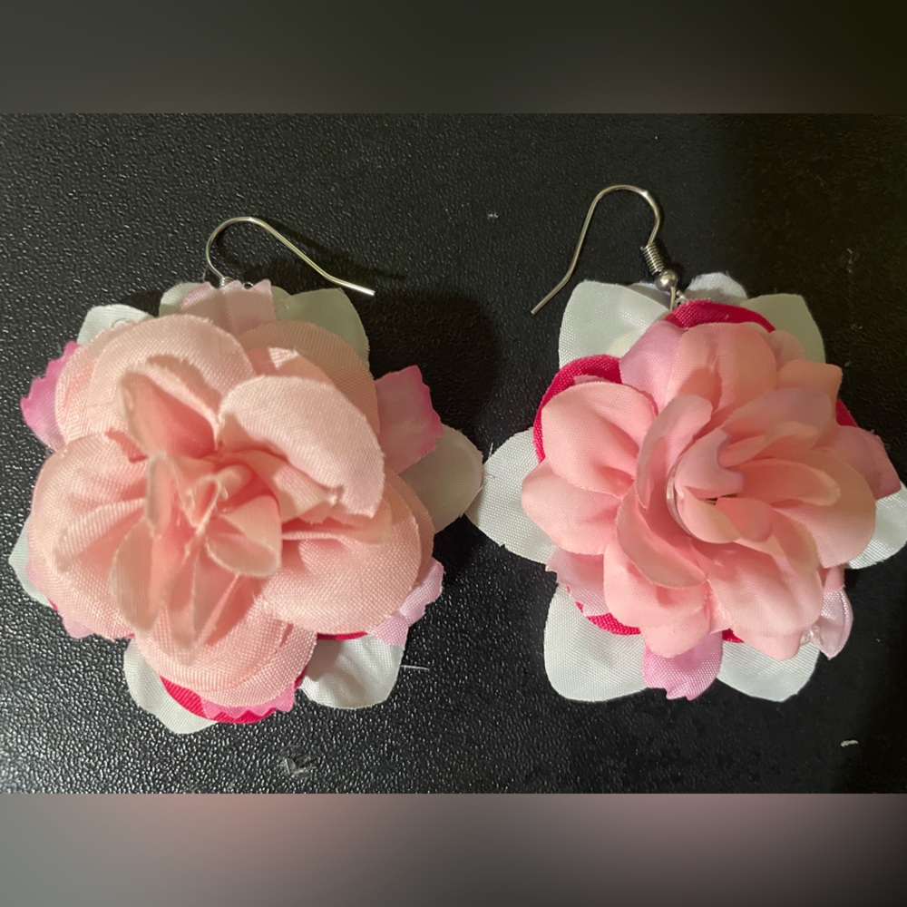 Floral Pink Earrings